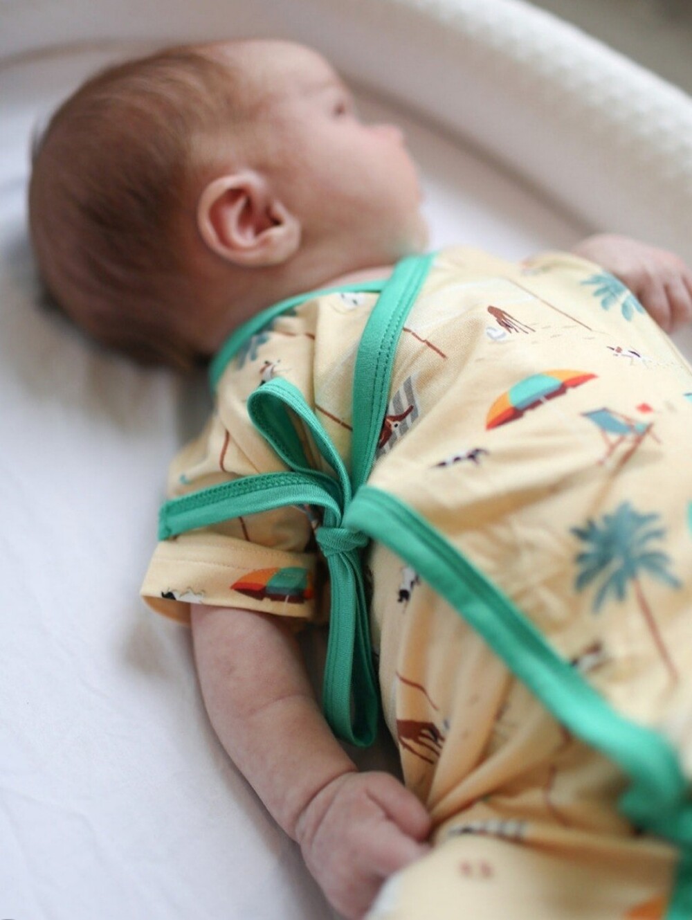 Southern Slumber Baby Kimono Onesie - Beach Dog Print, New, Beachy Cute!